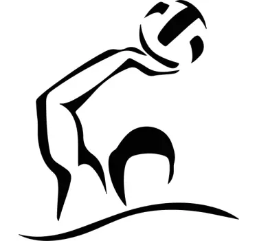 Wandtattoo Sport Wasserball-spieler-silhouette - TenStickers