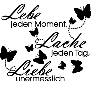 Wandtattoo Lebe, Lache, Liebe - TenStickers