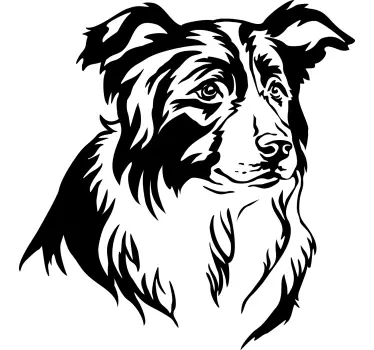 Haustier Aufkleber Portrait-collie - TenStickers