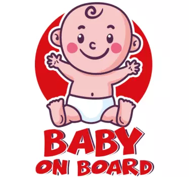 Baby Autoaufkleber Baby an bord - TenStickers