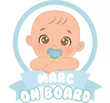 Baby Autoaufkleber Junge an bord - TenStickers