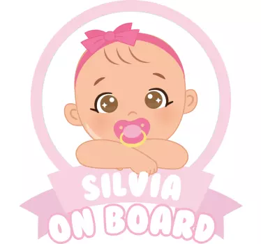 Baby Autoaufkleber Mädchen an bord - TenStickers