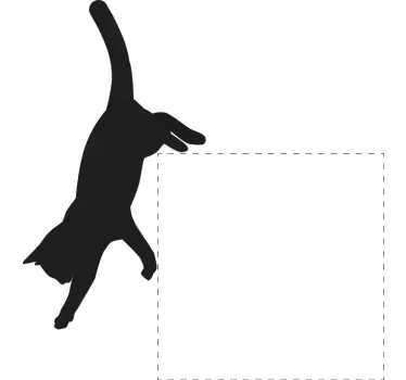 Wandtattoo Hunde Katze springt gleich - TenStickers