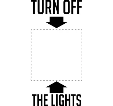 Wandtattoo Text Schalte das licht aus - TenStickers