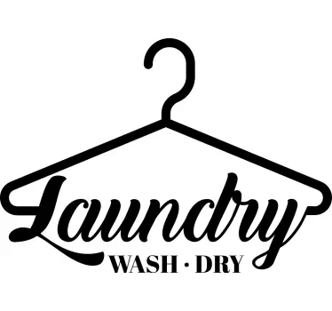 Spruch für Zuhause Wäsche waschen - TenStickers