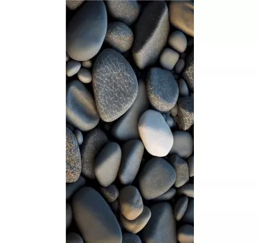 Klebefolie Dusche Ozean steine - TenStickers
