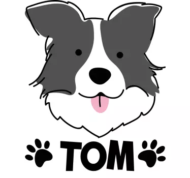 Haustier Aufkleber Collie personalisiert - TenStickers