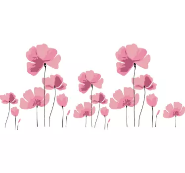 Blume Aufkleber Mohn - TenStickers