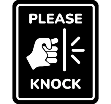 Aufkleber Bitte Klopfen Schild - TenStickers
