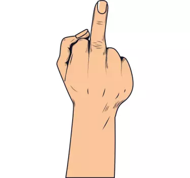 Fensteraufkleber Mittelfinger - TenStickers