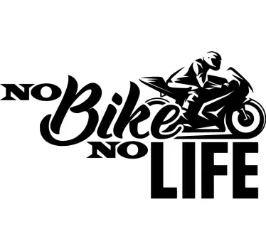 Aufkleber Garage kein Fahrrad, kein Leben. - TenStickers