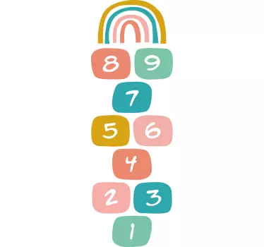 Regenbogen Aufkleber Spiel Himmel und Hölle - TenStickers