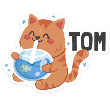Personalisierter Aufkleber für Wasserschüssel - TenStickers