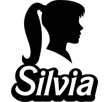 Personalisierter Aufkleber Silhouette mit Namen - TenStickers