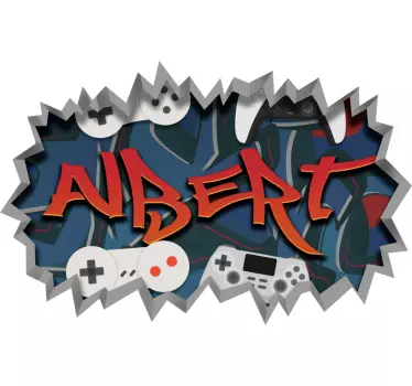 Wandtattoo Jugendzimmer gamer-graffiti - TenStickers