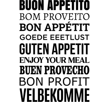 Wandtattoo genießen Sie Ihr Mahl! - TenStickers