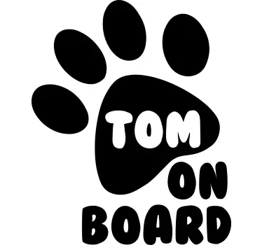 Personalisierter Aufkleber name des pfotenhundes - TenStickers