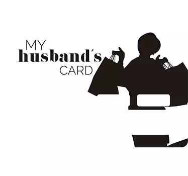 Kreditkartenaufkleber My Husband's Card - TenStickers