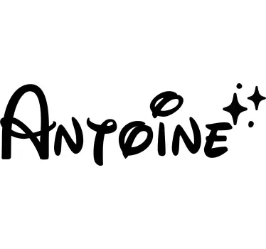 Wandtattoo Kinderzimmer name mit sternen - TenStickers
