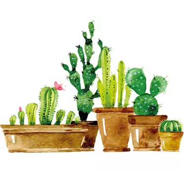 Wandtattoo Kaktus Garten - TenStickers