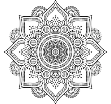Wandtattoo Florales Mandala - TenStickers