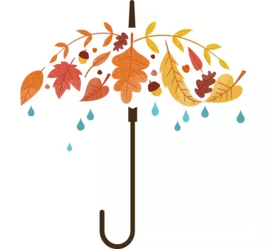 Wandtattoo Regenschirm Herbs - TenStickers