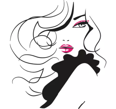 Wandtattoo Porträt Jung und Glamourös - TenStickers