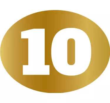 Autoaufkleber goldene zahlen - TenStickers
