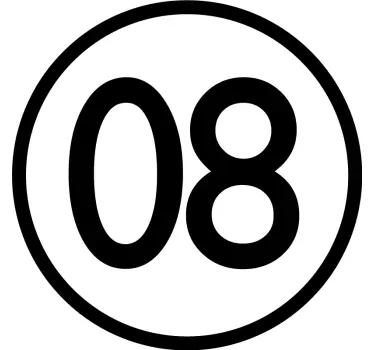 Abgerundete Zahl Autoaufkleber - TenStickers