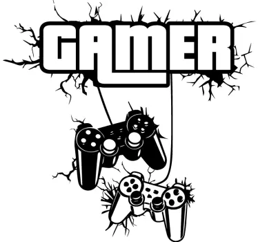 Wandtattoo Jugendzimmer gamerzone mit steuerung - TenStickers