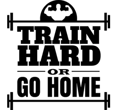 Wandtattoo Fitness Train Hard - TenStickers