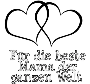 Wandtattoo Beste Mama Herzen - TenStickers