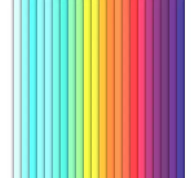 Abstrakte Linien Regenbogen Möbel Aufkleber - TenStickers
