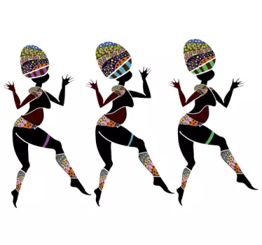 Afrikanische Tänzerinnen Aufkleber - TenStickers