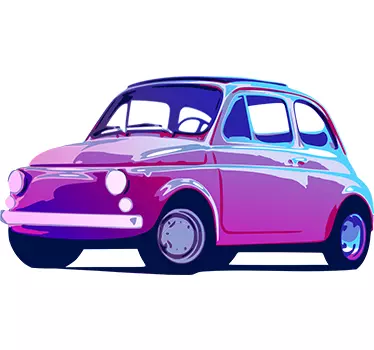 Alter Fiat 500 Wandtattoo - TenStickers