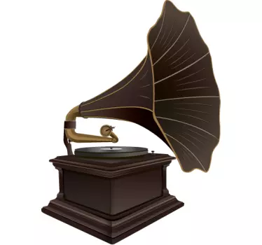 Antikes Grammophon Aufkleber - TenStickers