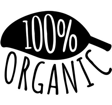 Aufkleber 100% Organisch - TenStickers