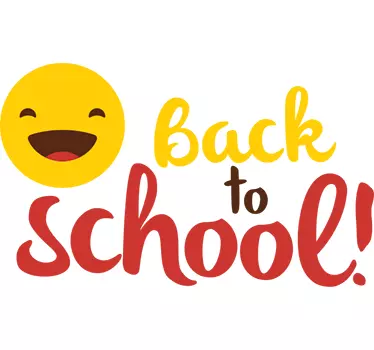 Aufkleber Back to School Smiley - TenStickers