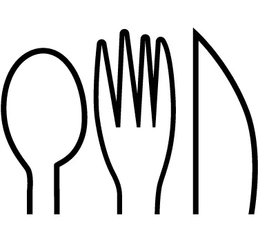 Besteck Umriss Wandtattoo Küche - TenStickers