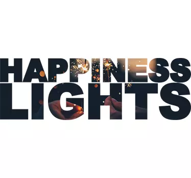 Wandtattoo Happiness Lights - TenStickers