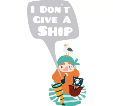 Aufkleber I don´t give a ship - TenStickers