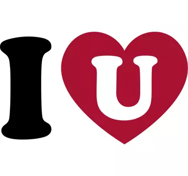Aufkleber I Herz U - TenStickers