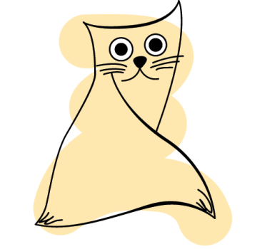 Wandtattoo Katze abstrakt - TenStickers