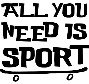 Aufkleber Text Brauche Sport - TenStickers