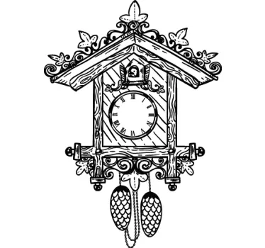 Aufkleber Uhr mit römischen Ziffern - TenStickers
