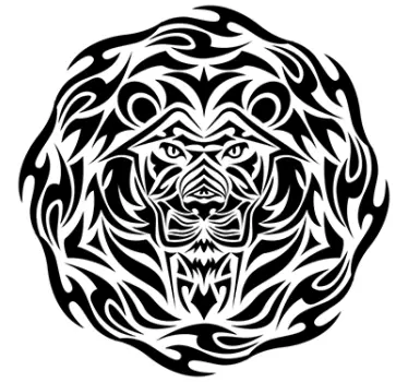 Aufkleber Wildes Tier Löwe Tribal - TenStickers