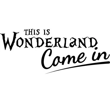 This is Wonderland Spiegel Aufkleber - TenStickers