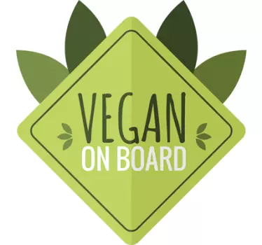 Autoaufkleber Vegan on Board - TenStickers