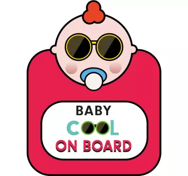 Baby an Bord Autoaufkleber Baby Cool - TenStickers