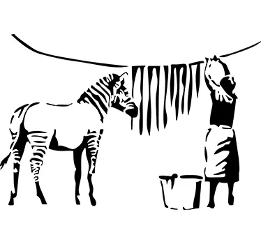 Banksy Zebra Wandtattoo - TenStickers